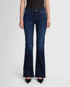 Front view of 7 for All Mankind Bootcut Tailorless Jeans in inky blue wash, featuring a mid-rise fit and subtle stretch, available at Lemonberry in Aurora, ON