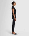 Side view of 7 For All Mankind jeans highlighting the slim fit and flattering silhouette. Shop in-store or online at Lemonberry, Aurora, ON.