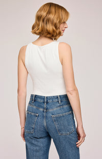 Back view of the soft and breathable Paris Tank by Gentle Fawn at Lemonberry with free shipping for orders over $150 from Vancouver to Halifax.