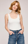 Front view of a white Paris Tank by Gentle Fawn, available at Lemonberry in Aurora, ON.