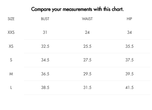 Sizing chart for Gentle Fawn Portia Top available at Lemonberry in Aurora, ON