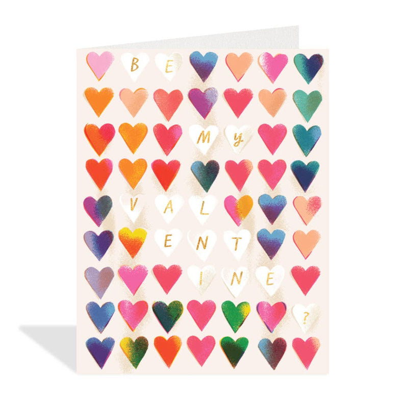 Valentine's Day Card illustrated by Asta Barrington, featuring gold foil, spot gloss, and embossed details. Printed on responsibly sourced paper with eco-friendly inks.
