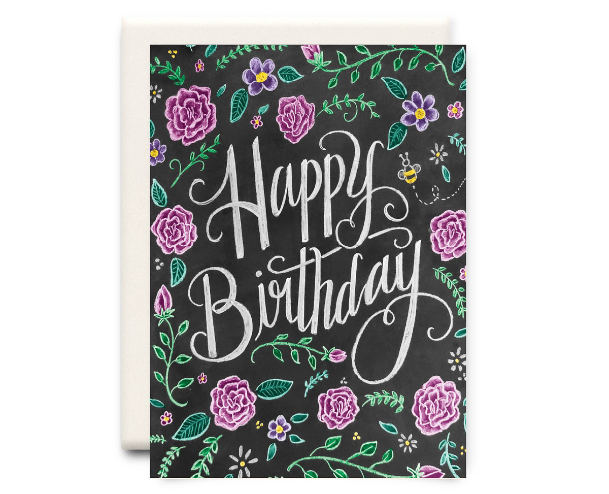 Chalkboard Birthday Card 🍃 - Lemonberry.ca