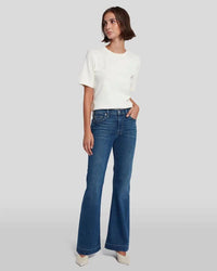 Full front view of Dojo Tailorless B(Air) wide-leg jeans Available at Lemonberry's Aurora boutique