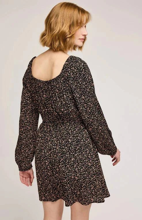 Back view of the Gentle Fawn Sutton Dress on a model, showing the simple, clean design and flattering fit.

