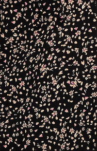 Close-up of the fabric of the Gentle Fawn Sutton Dress, featuring the unique in-house designed print and smooth texture.