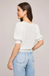 Gentle Fawn sweater in white – back view.