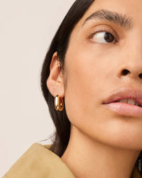 Puffy u-link earrings