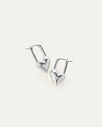 Pre-Order Padlock Heart Huggie Earrings - Lemonberry.ca