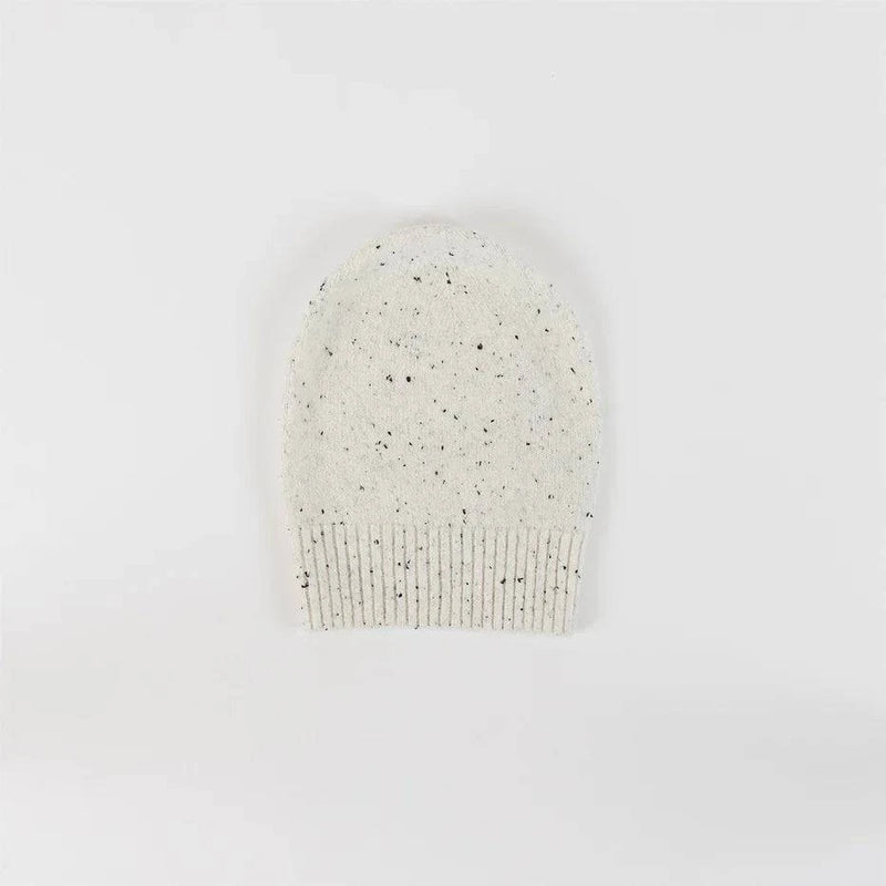 White Lyla & Luxe Beanie on white background, a soft and stylish cold-weather accessory.