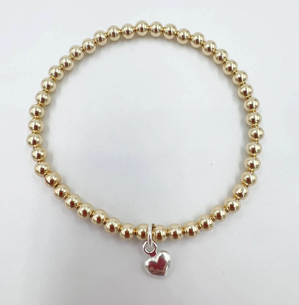 Puffy Gold Heart Bracelet - Lemonberry.ca