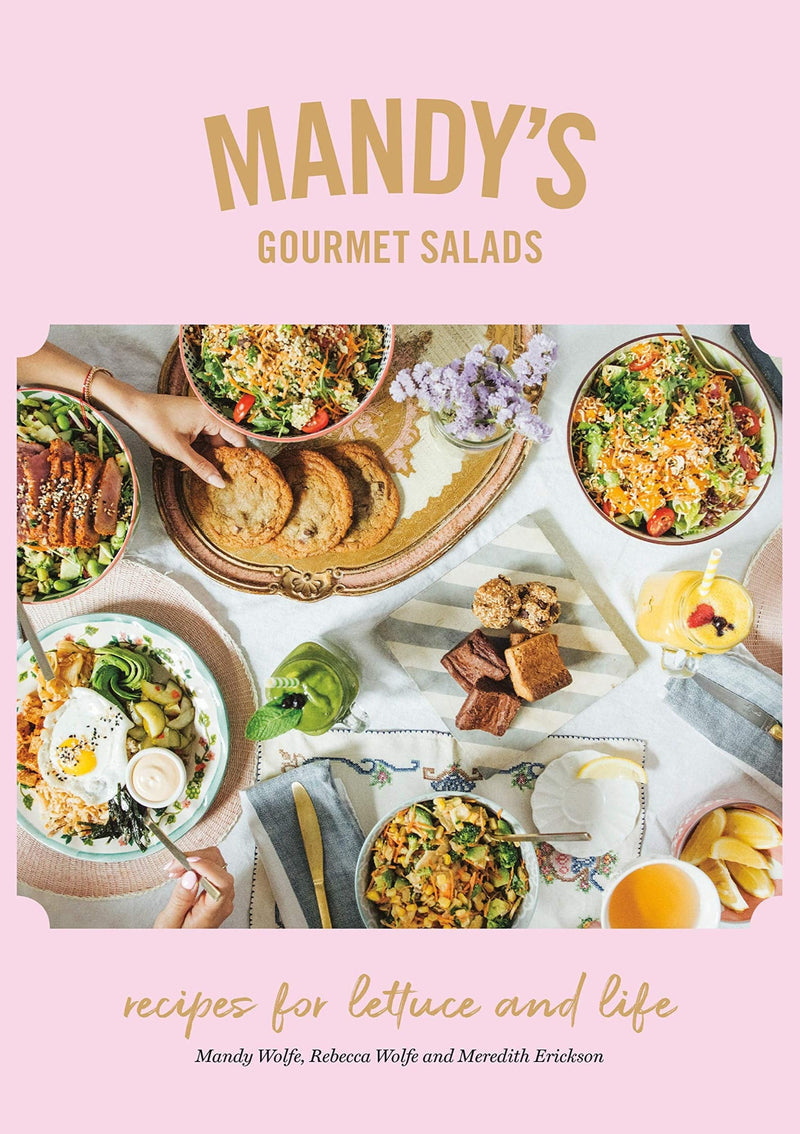  Mandy's Gourmet Cookbook cover showcasing vibrant salad recipes and the signature style of Mandy’s Gourmet Salads.