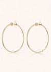 Jenny Bird Icon Hoops in high-polish gold, featuring a sleek 360-degree full-circle design.