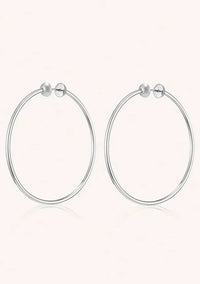 Jenny Bird Icon Hoops in silver, a classic and versatile hoop earring for everyday wear.