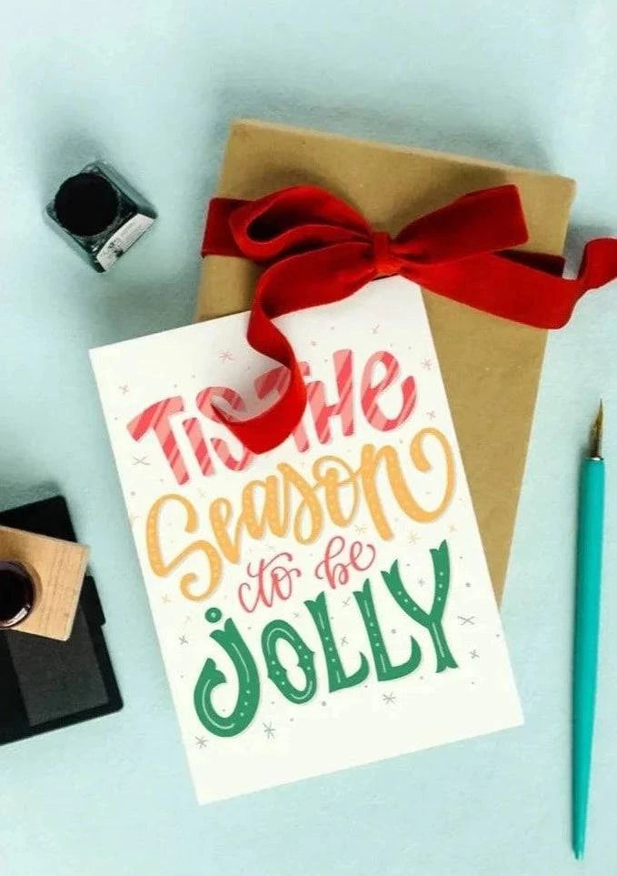 Tis the Season to Be Jolly Christmas Card - Lemonberry.ca